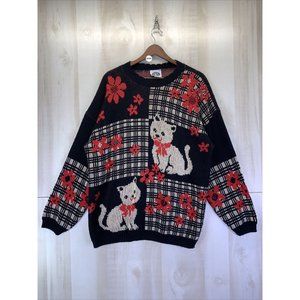 Classic Essentials Vintage Kitten Knit Womens Sweater Size 18 USA Made-9006
